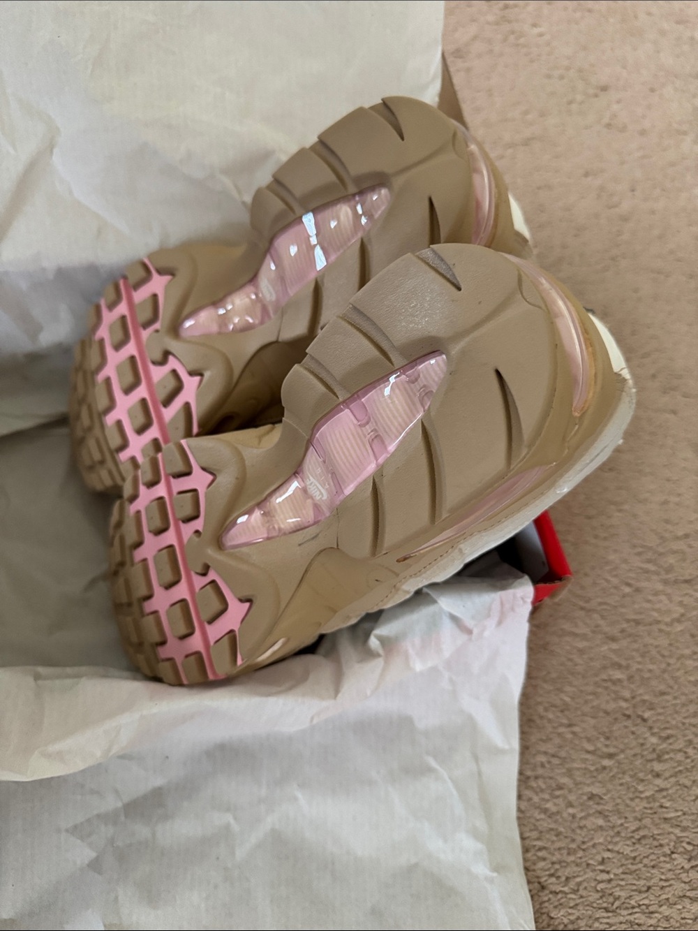 Nike Women’s Sneakers White Pink Tan Accents - Picture 7 of 10